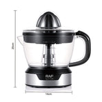 Electric Citrus Juicer with 700ml Capacity, Effortless Orange and Lemon Squeezing, Compact Countertop Design with Pour Spout and Handle for Fresh Homemade Juice in Any Kitchen (Transparent)