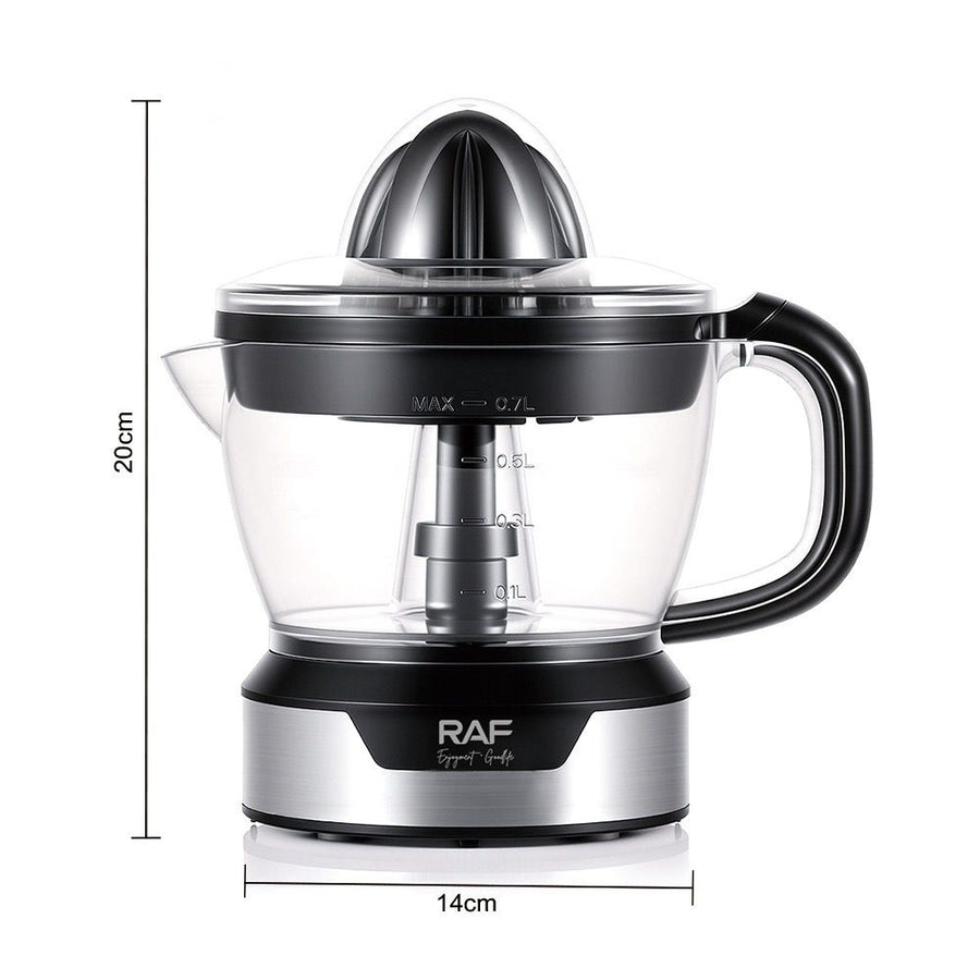 Electric Citrus Juicer with 700ml Capacity, Effortless Orange and Lemon Squeezing, Compact Countertop Design with Pour Spout and Handle for Fresh Homemade Juice in Any Kitchen (Transparent)
