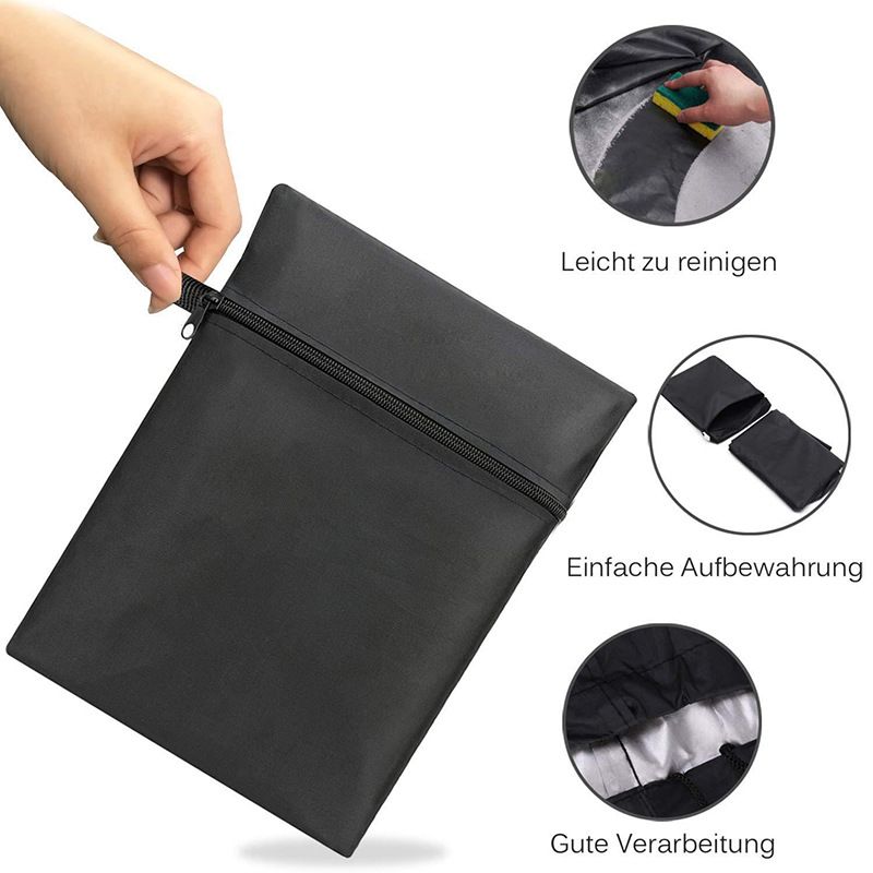 Universal Outdoor Grill Cover Waterproof UV Resistant Dustproof Barbecue Protector with Adjustable Straps for Rectangular Round Kettle and Portable Grills (420D, Q1000)