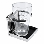 Foldable Stainless Steel Drink Cup Holder with Adjustable Arc Bracket for Boat Yacht RV Camper Camping Wall Mounted Beverage Stand (A, White)