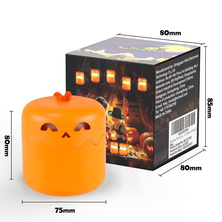Dual-Expression Halloween Pumpkin Night Light with 360° Warm Glow, Rechargeable and Portable for Trick-or-Treat, Tabletop Decor, or Hanging Spooky Ambiance Anywhere (1PCS)
