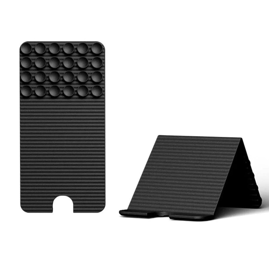 Versatile Foldable Silicone Suction Stand – Universal Adhesive Grip Pad for Phone, Tablet, and Laptop, Bendable Multi-Surface Mount for Desk, Mirror, Gym, and Travel (Mint)