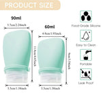 Travel-Friendly Silicone Dispensing Bottle Set for Toiletries, Leak-Proof Refillable Containers for Shampoo, Conditioner, Lotion, and Skincare – Lightweight, Squeezable, and TSA-Approved Carry-On Essentials (B)