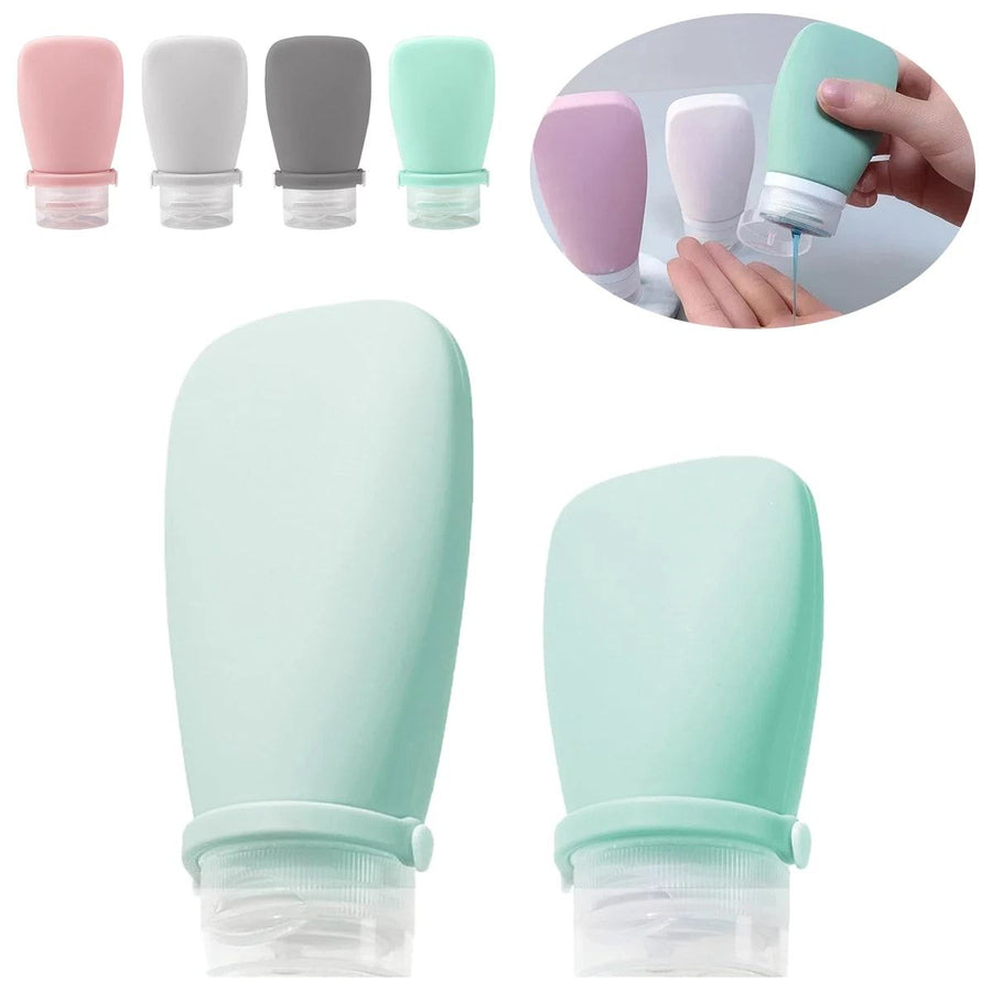 Travel-Friendly Silicone Dispensing Bottle Set for Toiletries, Leak-Proof Refillable Containers for Shampoo, Conditioner, Lotion, and Skincare – Lightweight, Squeezable, and TSA-Approved Carry-On Essentials (B)