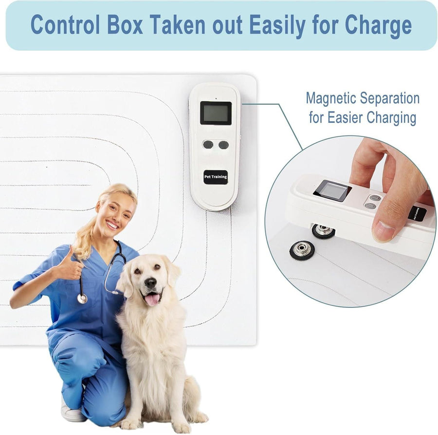 Static Pet Training Mat with Rechargeable Magnetic Controller for Cats and Dogs – Waterproof, Flexible, and Washable Indoor Deterrent Pad for Sofa, Bed, Couch, Kitchen Counter, and Doorway Area Restriction Training (12*60in)