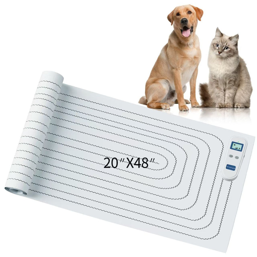 Static Pet Training Mat with Rechargeable Magnetic Controller for Cats and Dogs – Waterproof, Flexible, and Washable Indoor Deterrent Pad for Sofa, Bed, Couch, Kitchen Counter, and Doorway Area Restriction Training (12*60in)