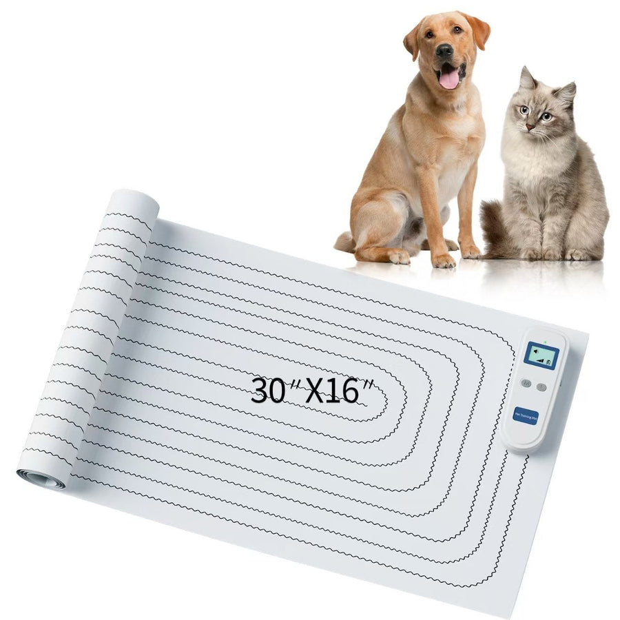 Static Pet Training Mat with Rechargeable Magnetic Controller for Cats and Dogs – Waterproof, Flexible, and Washable Indoor Deterrent Pad for Sofa, Bed, Couch, Kitchen Counter, and Doorway Area Restriction Training (12*60in)