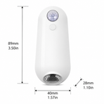 2-in-1 Motion Sensor Night Light with Toilet Light Function, 8 Color RGB Glow, Waterproof Rechargeable LED Lamp for Nighttime Use in Bathroom, Stairway, Hallway, and Bedside (2PCS)