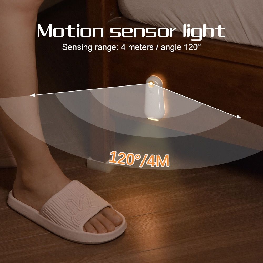 2-in-1 Motion Sensor Night Light with Toilet Light Function, 8 Color RGB Glow, Waterproof Rechargeable LED Lamp for Nighttime Use in Bathroom, Stairway, Hallway, and Bedside (2PCS)