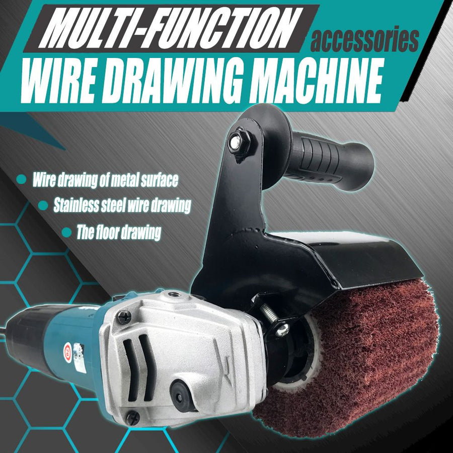 Angle Grinder Conversion Tool Multi-Function Wire Drawing Machine Attachment for Metal Surface Stainless Steel and Floor Grinding Polishing Tasks (Wire Drawing Wheel)