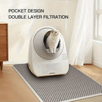 Double-Layer Honeycomb Cat Litter Mat – Waterproof, Slip-Resistant, Leak-Proof, and Easy-Clean Pet Mat for Litter Box Area, Odor-Free and Durable with 6 Vibrant Colors Available (L, Grey)