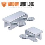 Adjustable Window Limit Lock for Sliding and Single-Hung Windows, Stainless Steel Security Stopper for Child and Pet Safety, No-Drill Installation (Single-knob model)