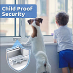Adjustable Window Limit Lock for Sliding and Single-Hung Windows, Stainless Steel Security Stopper for Child and Pet Safety, No-Drill Installation (Single-knob model)