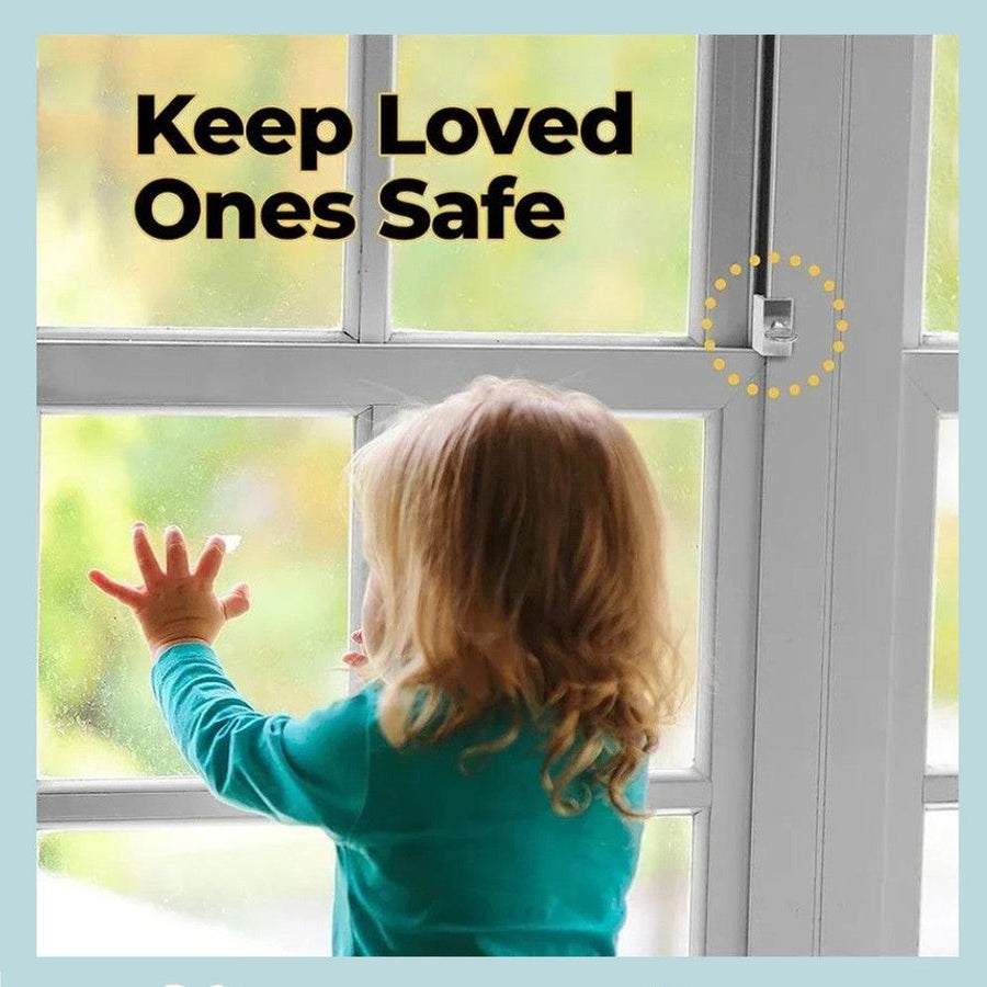 Adjustable Window Limit Lock for Sliding and Single-Hung Windows, Stainless Steel Security Stopper for Child and Pet Safety, No-Drill Installation (Single-knob model)