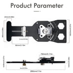 Adjustable Angle Guide Rail Square for Track Saws with 19-Position Stop from -45° to 45°, T-Shape End Stop and Sliding Positioning Block for Woodworking Crosscuts and Miter Cuts (Black)
