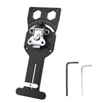 Adjustable Angle Guide Rail Square for Track Saws with 19-Position Stop from -45° to 45°, T-Shape End Stop and Sliding Positioning Block for Woodworking Crosscuts and Miter Cuts (Black)