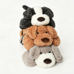 USB Heated Plush Dog Pillow – Soft Warm Stuffed Animal for Cozy Snuggling, Body Warmth & Relaxation at Home (Dark Grey Border Collie)