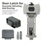 Multi-Function Door Lock Installation Chisel Tool with Interchangeable Scoring Blades, Wood Chisel, Screwdriver Bits and 90° Positioning Bracket for Precise Mortise Marking and Hardware Fitting (Grey)