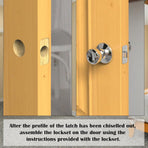 Multi-Function Door Lock Installation Chisel Tool with Interchangeable Scoring Blades, Wood Chisel, Screwdriver Bits and 90° Positioning Bracket for Precise Mortise Marking and Hardware Fitting (Grey)