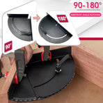 Metal Woodworking Angle Positioning Clamp with Laser-Calibrated Scale for Precise Miter Cutting, Jointing, and Framing in Workshop and DIY Projects (45°-90°)