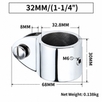 Marine Bimini Top Jaw Slide Fitting for Boat Canopy Support Poles, Mirror Polished Stainless Steel Hardware Connector for Yacht and Dinghy Frame Assembly (32mm)