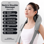 Wireless U-Shaped Neck and Shoulder Massager with Adjustable Strap for Home Office and Full Body Relaxation (Grey)