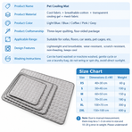 Pet Cooling Mat with Circular Quilted Pattern, Breathable Mesh Fabric and Soothing Gel Layer for Summer Lounging on Sofas, Floors, Crates, Beds, Car Seats and Outdoor Areas (Grey, XL)