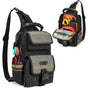 Versatile Single-Shoulder Crossbody Tool Bag with Multi-Compartment Storage, Durable Fabric and Zipper Closure, Ideal for Electricians, Repair Professionals and Daily Tool Organization (Black)