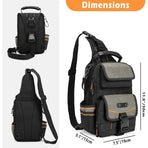 Versatile Single-Shoulder Crossbody Tool Bag with Multi-Compartment Storage, Durable Fabric and Zipper Closure, Ideal for Electricians, Repair Professionals and Daily Tool Organization (Black)