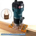 Multi-Function Router Slotting Jig with Adjustable Base for Woodworking Trimming, Grooving, and Hidden Fastener Installation on Boards and Panels (2nd Gen Slotting Plate)