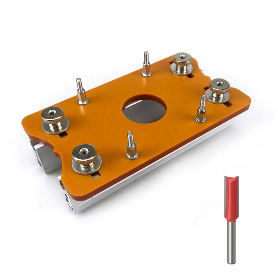 Multi-Function Router Slotting Jig with Adjustable Base for Woodworking Trimming, Grooving, and Hidden Fastener Installation on Boards and Panels (2nd Gen Slotting Plate)