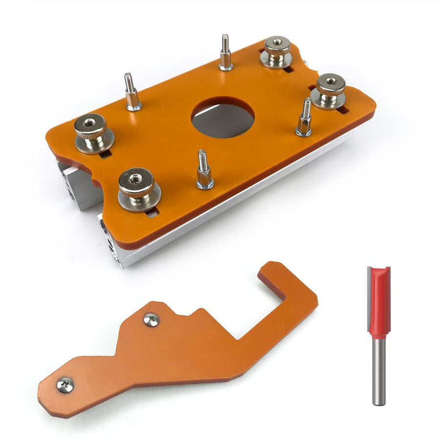 Multi-Function Router Slotting Jig with Adjustable Base for Woodworking Trimming, Grooving, and Hidden Fastener Installation on Boards and Panels (2nd Gen Slotting Plate)