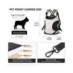 Versatile Front-Facing Pet Carrier Backpack with Breathable Mesh and Safety Leash for Small Cats and Dogs, Ideal for Outdoor Walks, Travel, and Daily Adventures (Black)