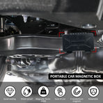 Waterproof Magnetic Car Storage Box for Outdoor Travel, Underbody Hidden Stash Case with Foam Lining, Portable Magnet Tool Organizer for Camping and Tactical Use (15*6*3.5cm)