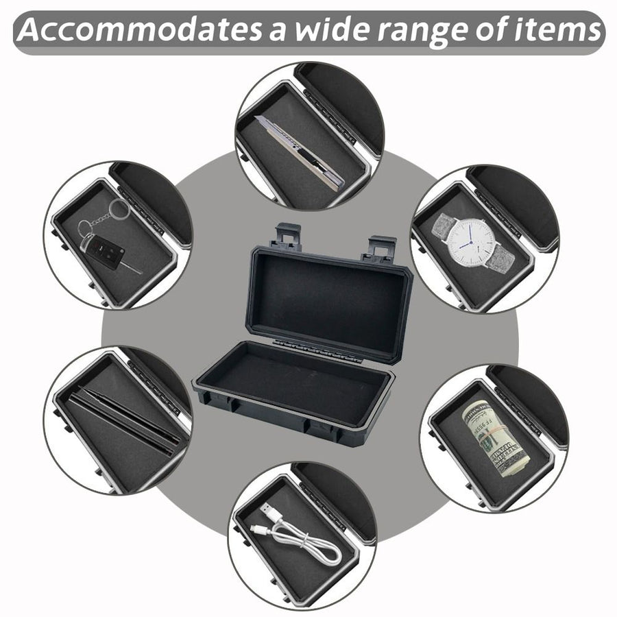 Waterproof Magnetic Car Storage Box for Outdoor Travel, Underbody Hidden Stash Case with Foam Lining, Portable Magnet Tool Organizer for Camping and Tactical Use (12*7*4cm)