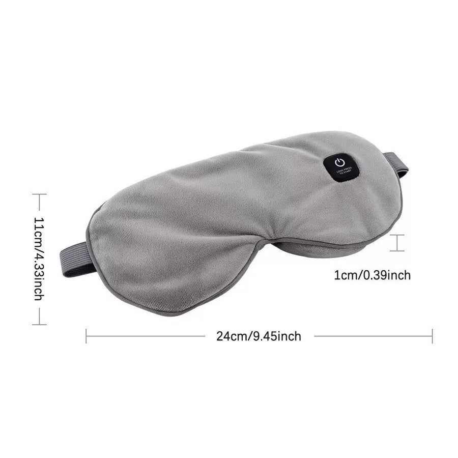 Wireless Smart Heated Eye Mask with 3-Temperature Control, Ergonomic Design for Eye Relief, Ideal for Sleep, Travel, and Office Relaxation (Black)