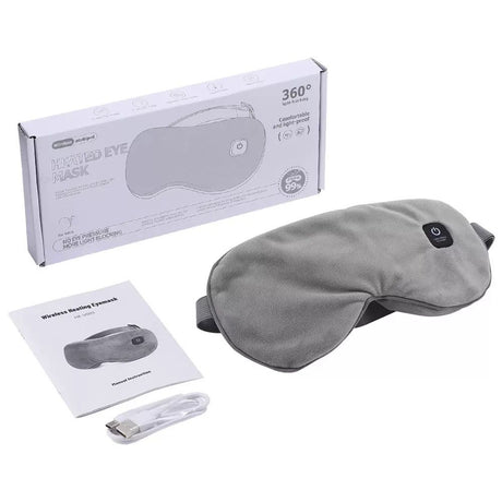 Wireless Smart Heated Eye Mask with 3-Temperature Control, Ergonomic Design for Eye Relief, Ideal for Sleep,