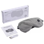 Wireless Smart Heated Eye Mask with 3-Temperature Control, Ergonomic Design for Eye Relief, Ideal for Sleep, Travel, and Office Relaxation (Grey)