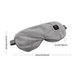 Wireless Smart Heated Eye Mask with 3-Temperature Control, Ergonomic Design for Eye Relief, Ideal for Sleep, Travel, and Office Relaxation (Grey)