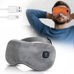 Wireless Smart Heated Eye Mask with 3-Temperature Control, Ergonomic Design for Eye Relief, Ideal for Sleep, Travel, and Office Relaxation (Grey)