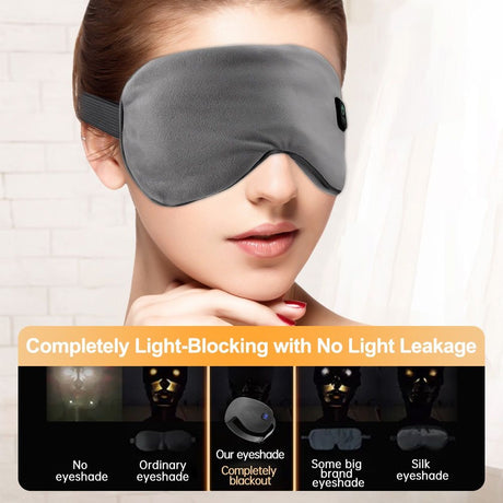 Wireless Smart Heated Eye Mask with 3-Temperature Control, Ergonomic Design for Eye Relief, Ideal for Sleep,, image 5