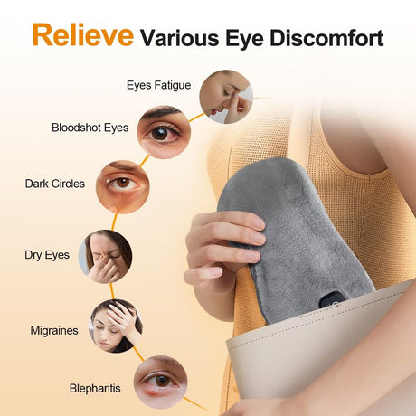 Wireless Smart Heated Eye Mask with 3-Temperature Control, Ergonomic Design for Eye Relief, Ideal for Sleep,, image 6