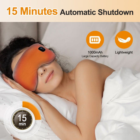 Wireless Smart Heated Eye Mask with 3-Temperature Control, Ergonomic Design for Eye Relief, Ideal for Sleep,, image 11