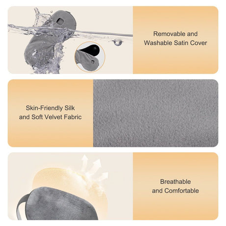 Wireless Smart Heated Eye Mask with 3-Temperature Control, Ergonomic Design for Eye Relief, Ideal for Sleep,, image 12
