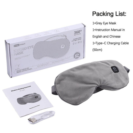 Wireless Smart Heated Eye Mask with 3-Temperature Control, Ergonomic Design for Eye Relief, Ideal for Sleep,, image 14