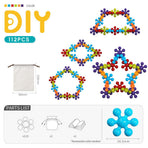 3D Plum Blossom Building Blocks for Kids – DIY Creative Puzzle Toy for Ages 3+ with 112, 302, or 902 Pieces, Safe Plastic, Reusable Storage Bag, and Idea Guide for Endless Fun (302PCS)