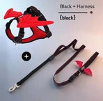 3D Angel and Devil Wing Harness and Leash Set for Cats and Dogs, Escape-Proof No-Pull Walking Vest with Breathable Mesh, Creative Wings for Daily Adventure (Devil(Harness+Leash Set), XXS)