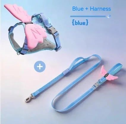 3D Angel and Devil Wing Harness and Leash Set for Cats and Dogs, Escape-Proof No-Pull Walking Vest with Breathable Mesh, Creative Wings for Daily Adventure (Devil (Harness Only), XS)