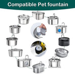 Replacement Pet Water Fountain Filter Kit with Runway Filter, Round Foam, and Square Activated Carbon Pad for Clean, Fresh Drinking Water for Cats and Dogs (A Filter×4)