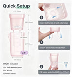 Semi-Transparent Pink Square Self-Watering Propagation Pot for Desktop Succulents, Seedlings, and Miniature Houseplants with Dry-Wet Separation System (2", 10PCS)